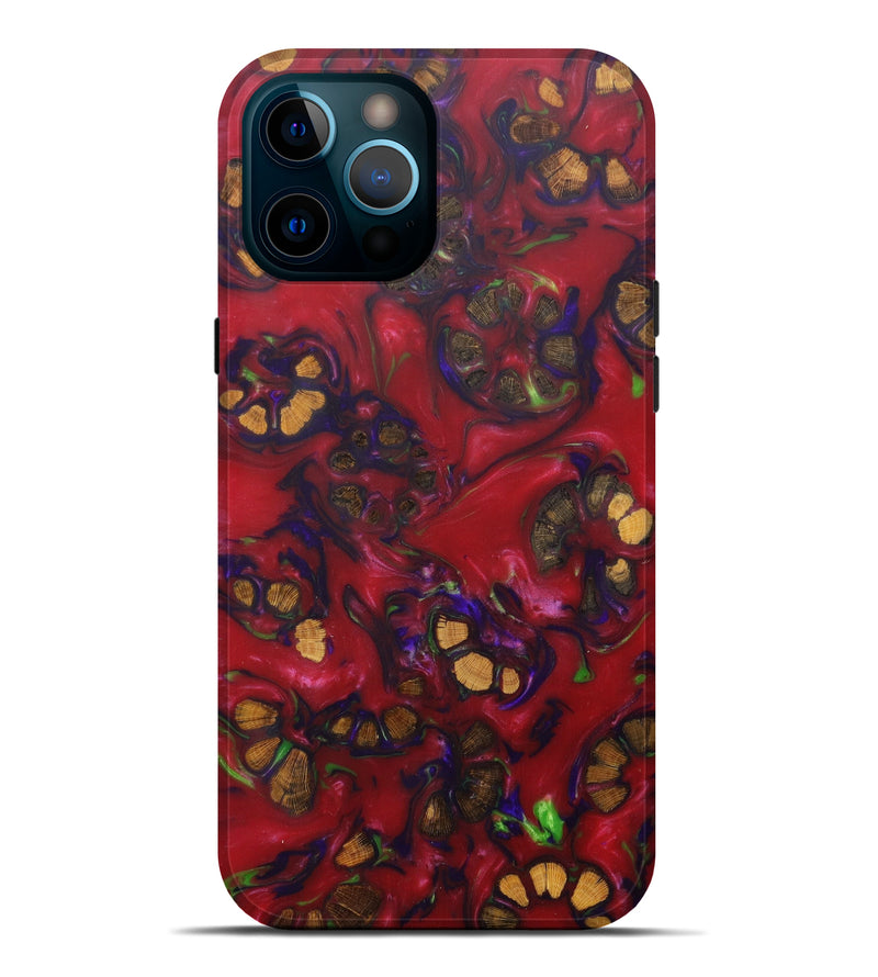iPhone 12 Pro Max Wood+Resin Live Edge Phone Case - Norcal (Purple, 600165)