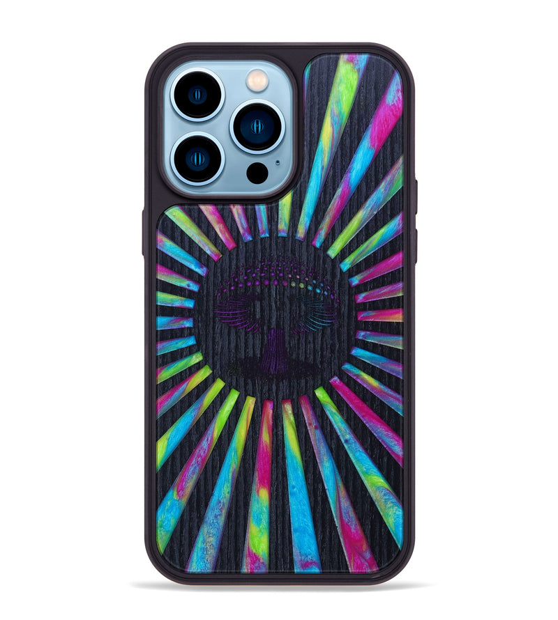 iPhone 14 Pro Max Wood+Resin Phone Case - Shelbi (Retro, 634014)
