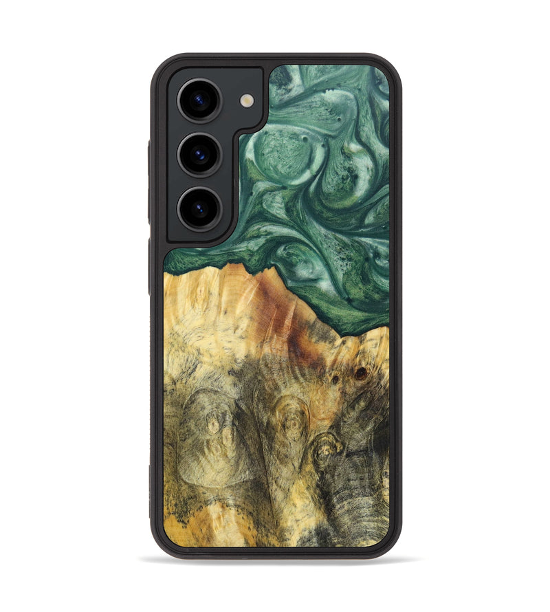 Galaxy S23 Wood+Resin Phone Case - Jubilee (Green, 624402)