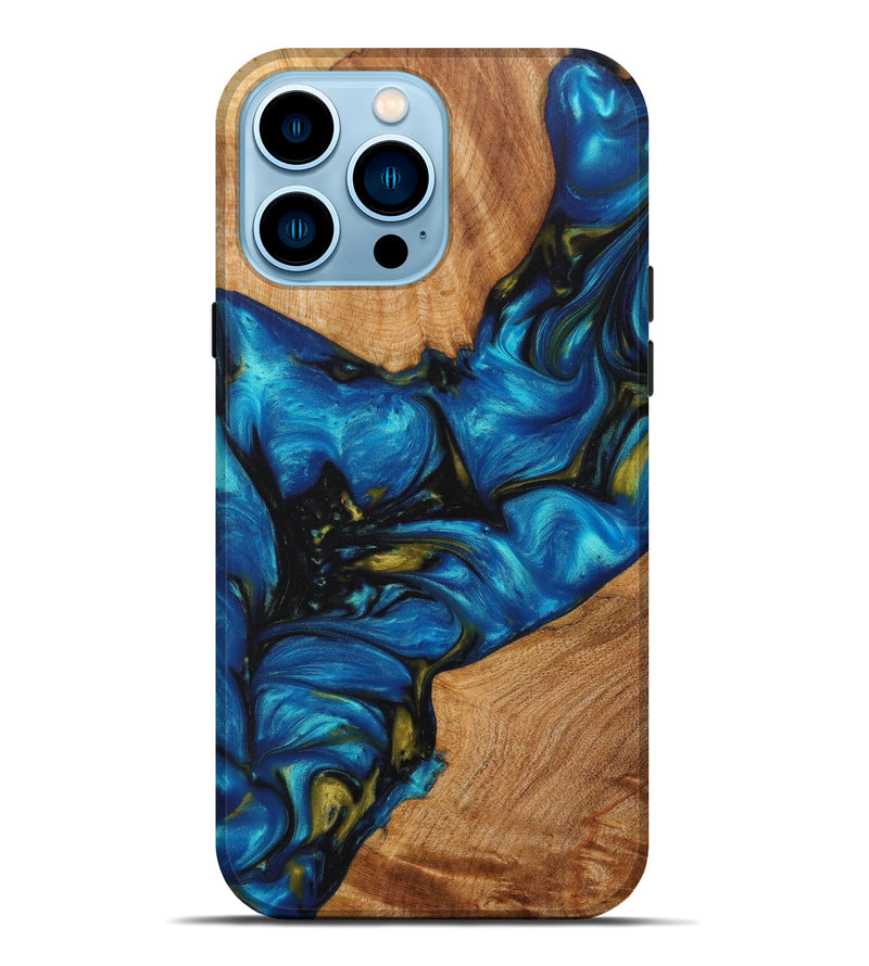 iPhone 14 Pro Max Wood+Resin Live Edge Phone Case - Kristina (Artist Pick, 614973)