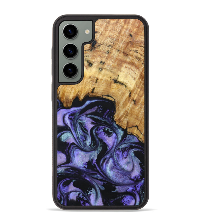 Galaxy S23 Plus Wood+Resin Phone Case - Abrianna (Purple, 630619)