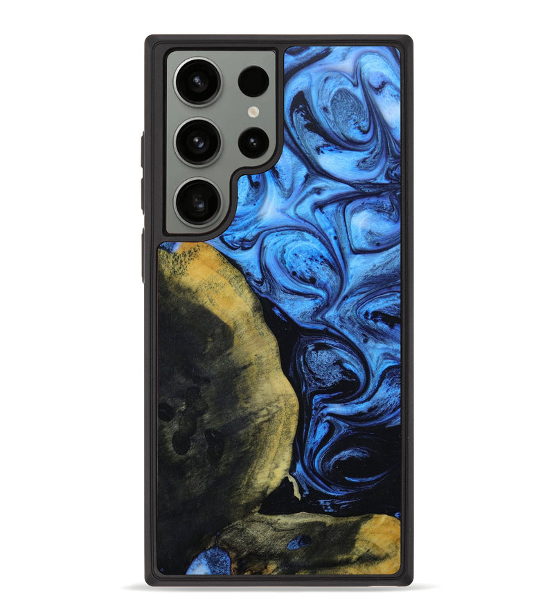 Galaxy S23 Ultra Wood+Resin Phone Case - Cadence (Blue, 646353)