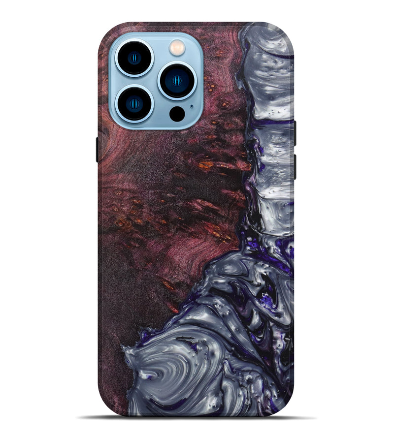 iPhone 14 Pro Max Wood+Resin Live Edge Phone Case - Merry (Artist Pick, 626867)