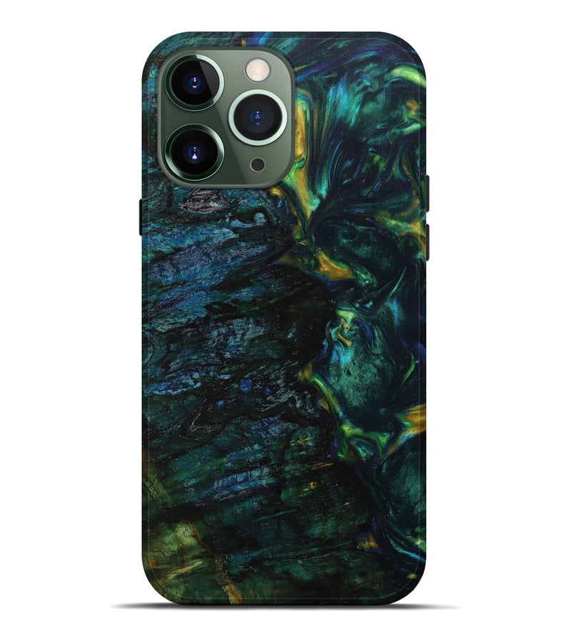 iPhone 13 Pro Max Wood+Resin Live Edge Phone Case - Landon (Artist Pick, 644697)