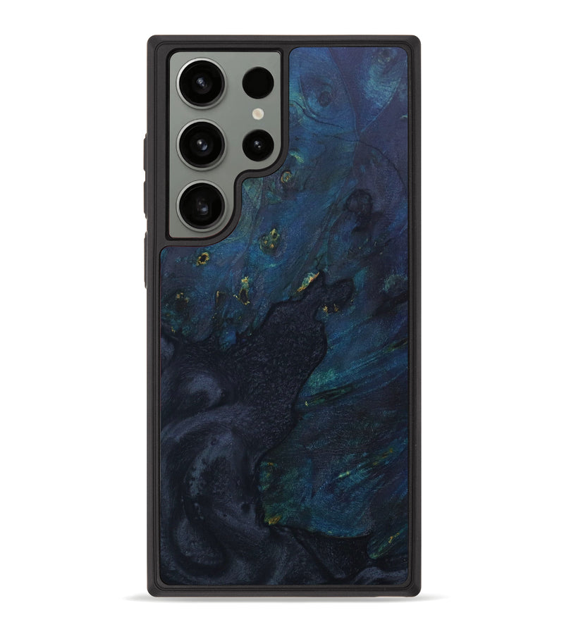 Galaxy S23 Ultra Wood+Resin Phone Case - Elias (Black & White, 637373)