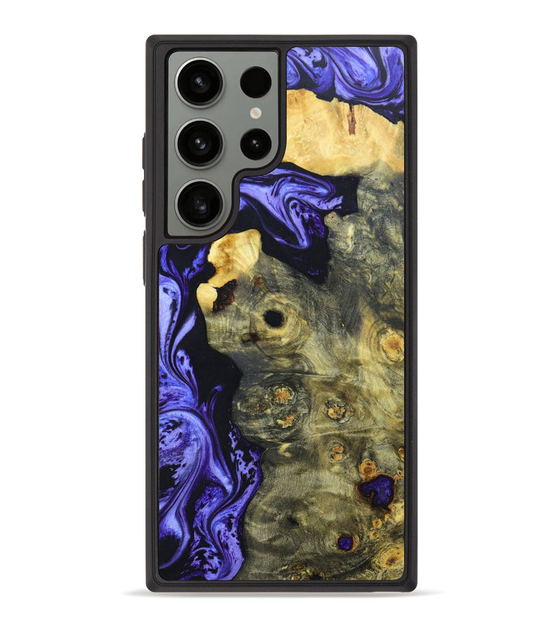 Galaxy S23 Ultra Wood+Resin Phone Case - Clarence (Purple, 638031)
