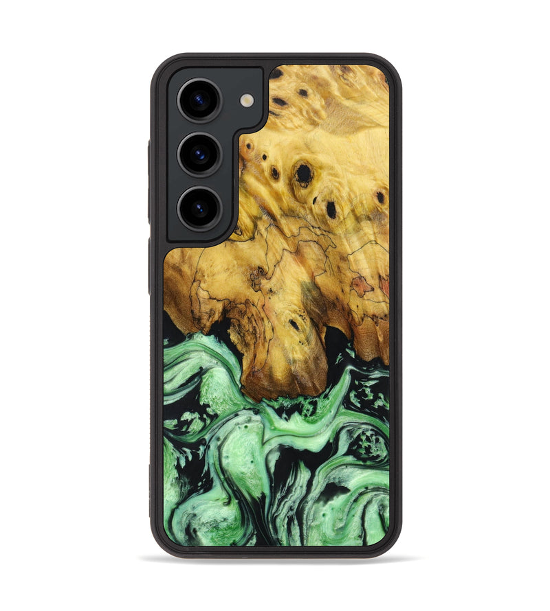 Galaxy S23 Wood+Resin Phone Case - Alison (Green, 640881)
