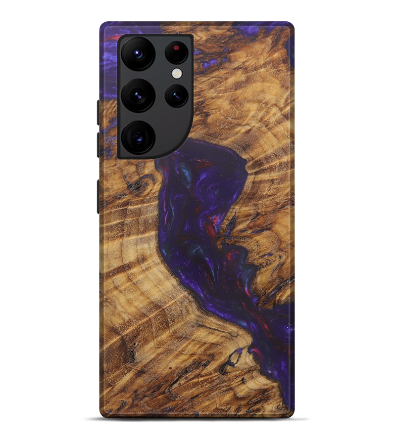 Galaxy S22 Ultra Wood+Resin Live Edge Phone Case - Lavena (Purple, 602485)