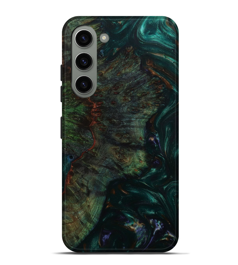 Galaxy S23 Plus Wood+Resin Live Edge Phone Case - Tara (Green, 641792)