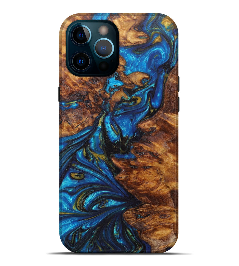 iPhone 12 Pro Max Wood+Resin Live Edge Phone Case - Lorcan (Artist Pick, 606811)