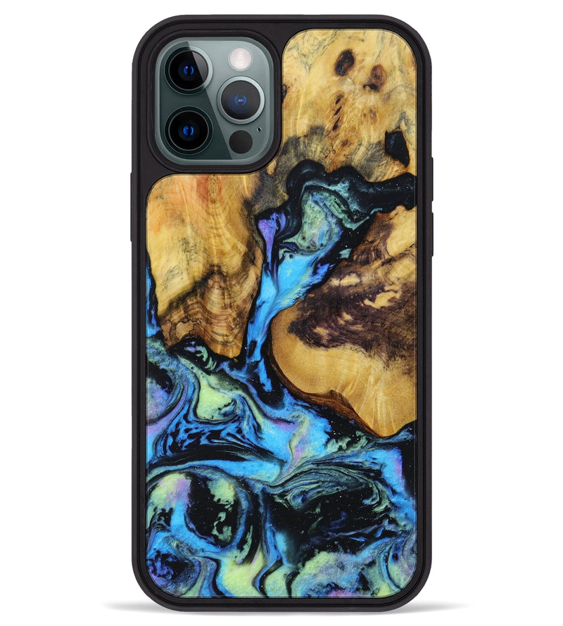 iPhone 12 Pro Max Wood+Resin Phone Case - Hunter (Aurora, 617703)