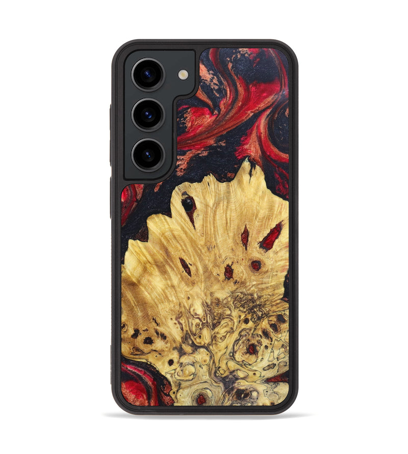 Galaxy S23 Wood+Resin Phone Case - Juan (Red, 629238)
