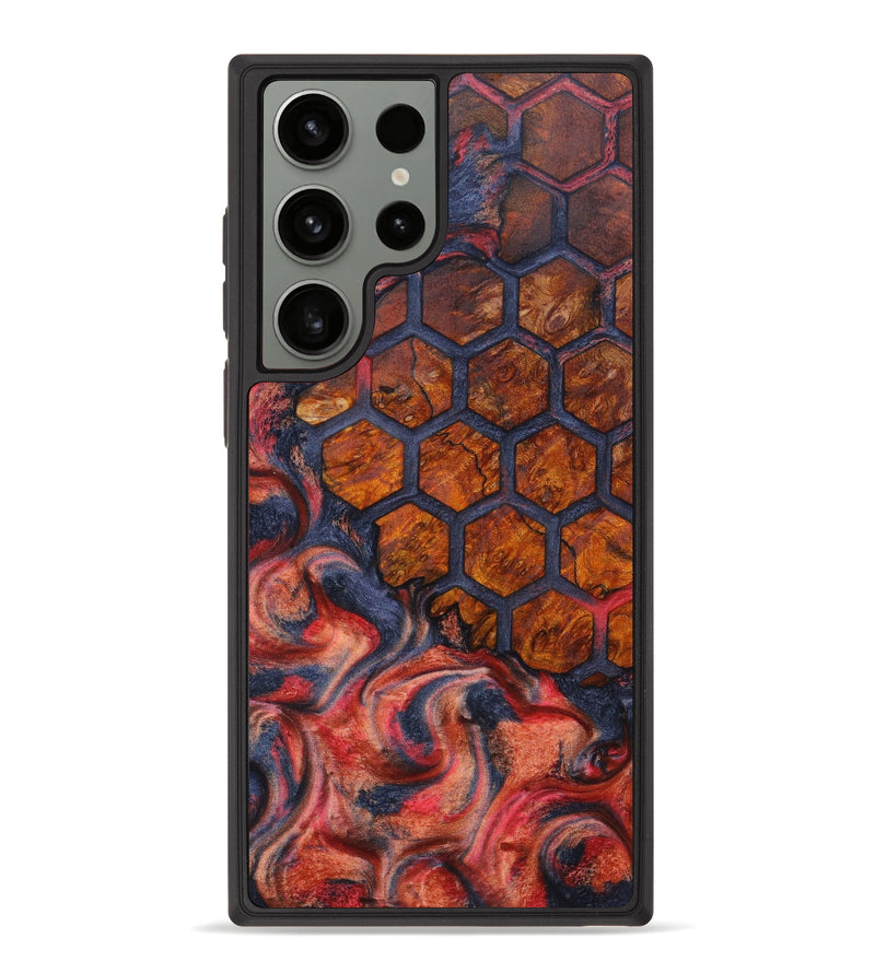 Galaxy S23 Ultra Wood+Resin Phone Case - Delphine (Pattern, 631702)