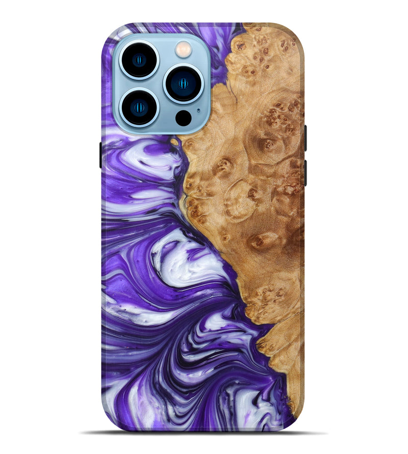iPhone 14 Pro Max Wood+Resin Live Edge Phone Case - Alfredo (Artist Pick, 624530)