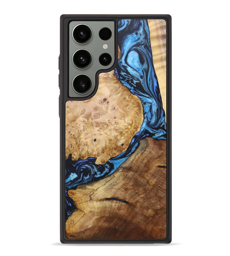 Galaxy S23 Ultra Wood+Resin Phone Case - Malachi (Mosaic, 636761)