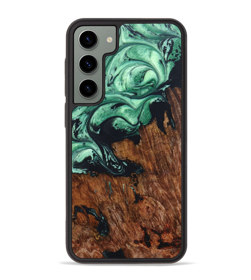 Galaxy S23 Plus Wood+Resin Phone Case - Daphne (Green, 638048)