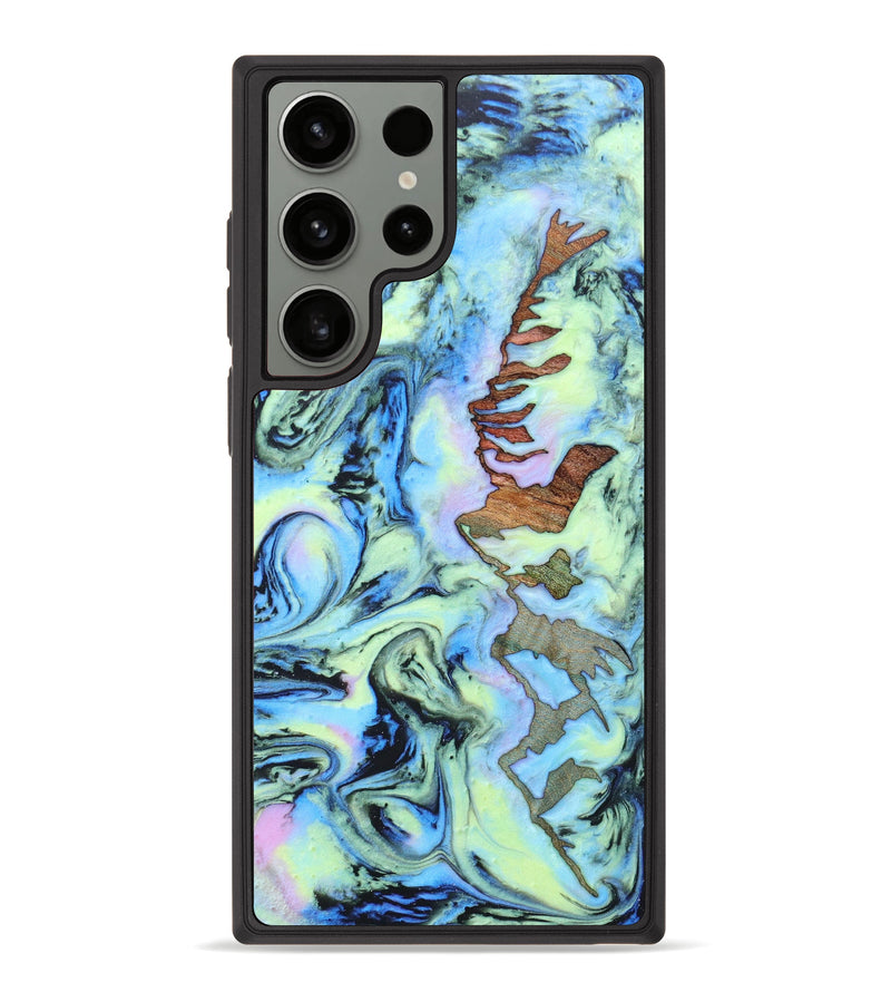 Galaxy S23 Ultra Wood+Resin Phone Case - Emberly (Pattern, 631932)