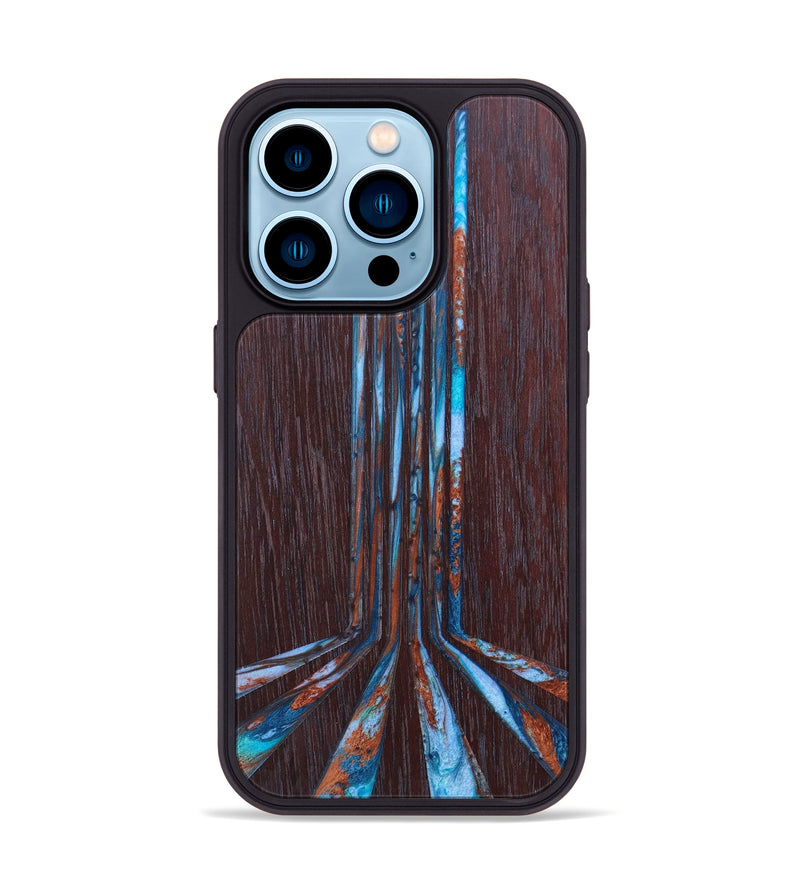 iPhone 14 Pro Wood+Resin Phone Case - Maci (Retro, 634441)