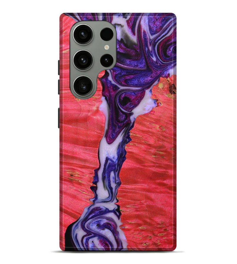 Galaxy S23 Ultra Wood+Resin Live Edge Phone Case - Becky (Purple, 648583)