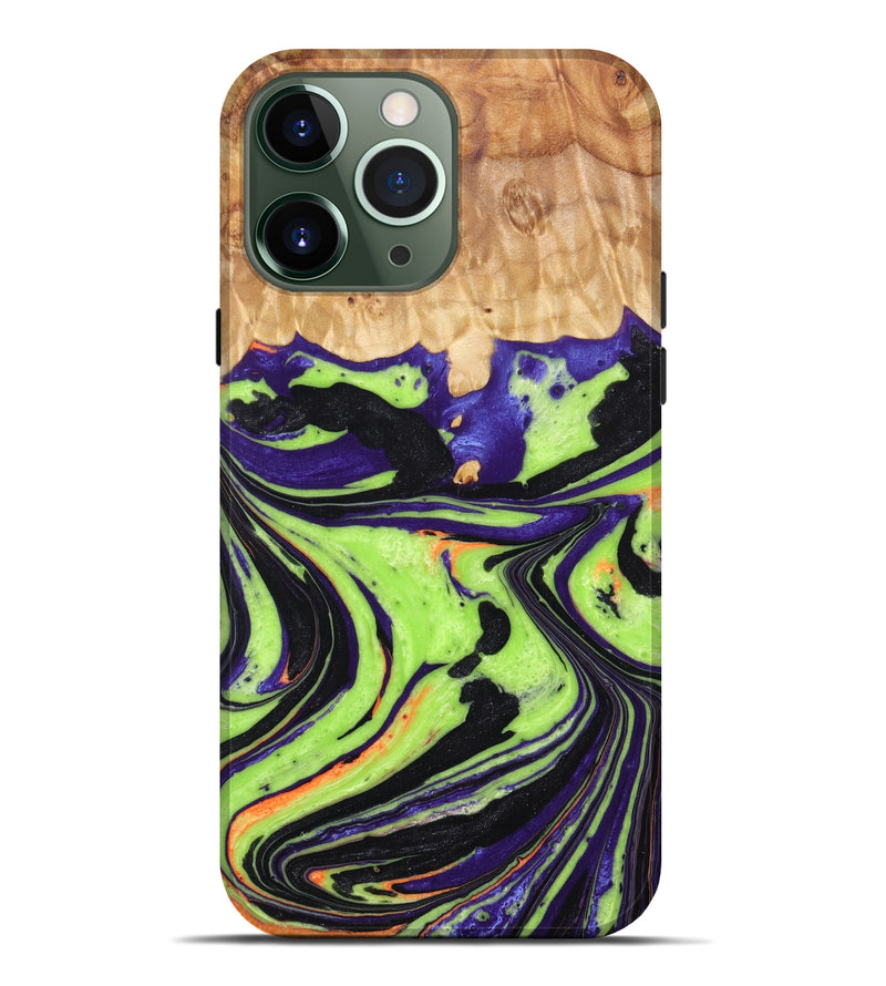 iPhone 13 Pro Max Wood+Resin Live Edge Phone Case - Margaret (Artist Pick, 628107)