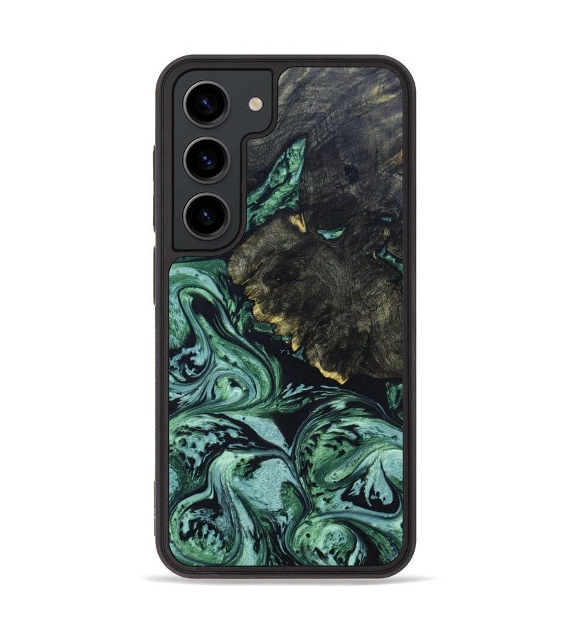 Galaxy S23 Wood+Resin Phone Case - Ryan (Green, 640077)