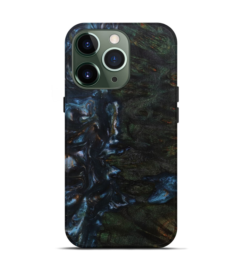 iPhone 13 Pro Wood+Resin Live Edge Phone Case - Celestina (Dark Blue, 590025)
