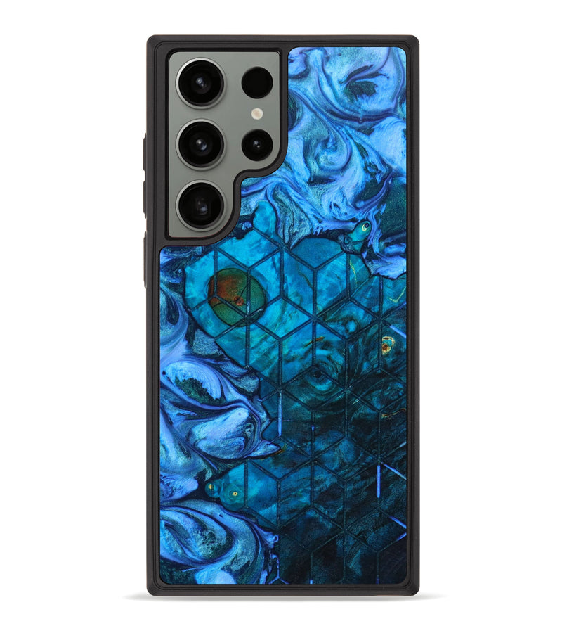 Galaxy S23 Ultra Wood+Resin Phone Case - Aziel (Pattern, 630521)