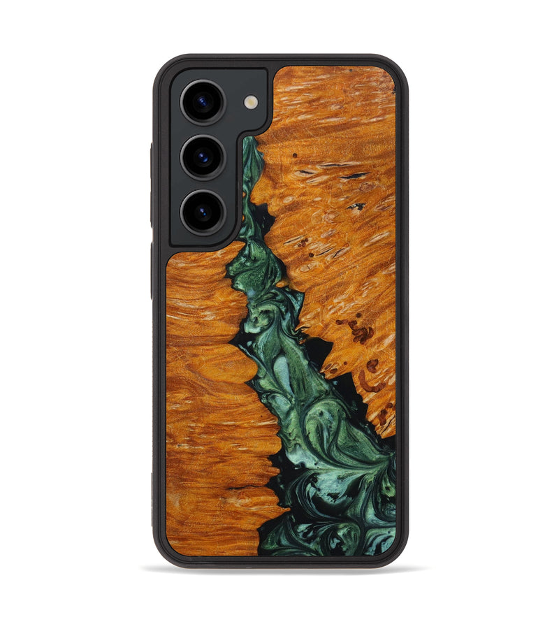 Galaxy S23 Wood+Resin Phone Case - Mable (Green, 642575)