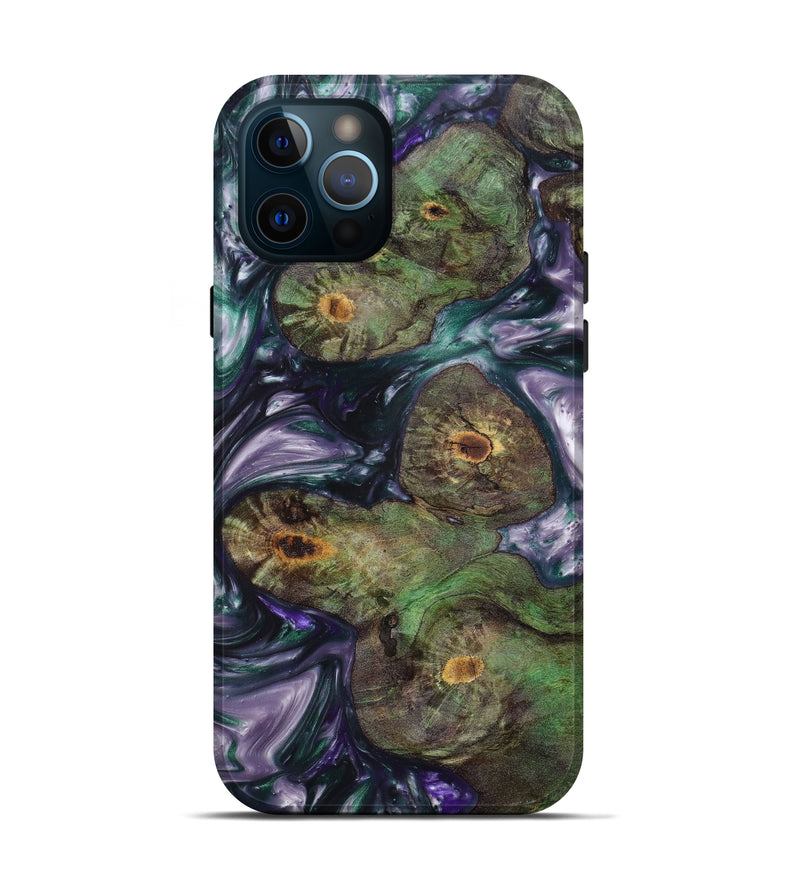 iPhone 12 Pro Wood+Resin Live Edge Phone Case - Cristy (Purple, 631563)