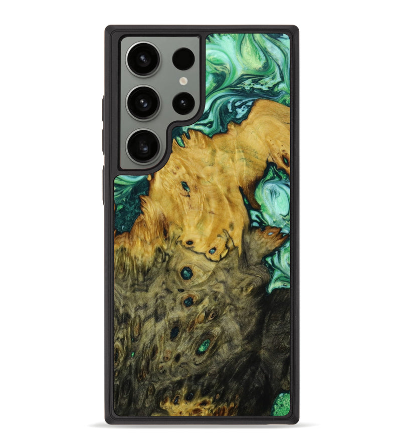 Galaxy S23 Ultra Wood+Resin Phone Case - Annika (Green, 643273)