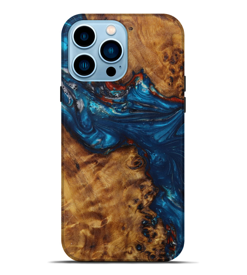 iPhone 14 Pro Max Wood+Resin Live Edge Phone Case - Simon (Artist Pick, 610632)