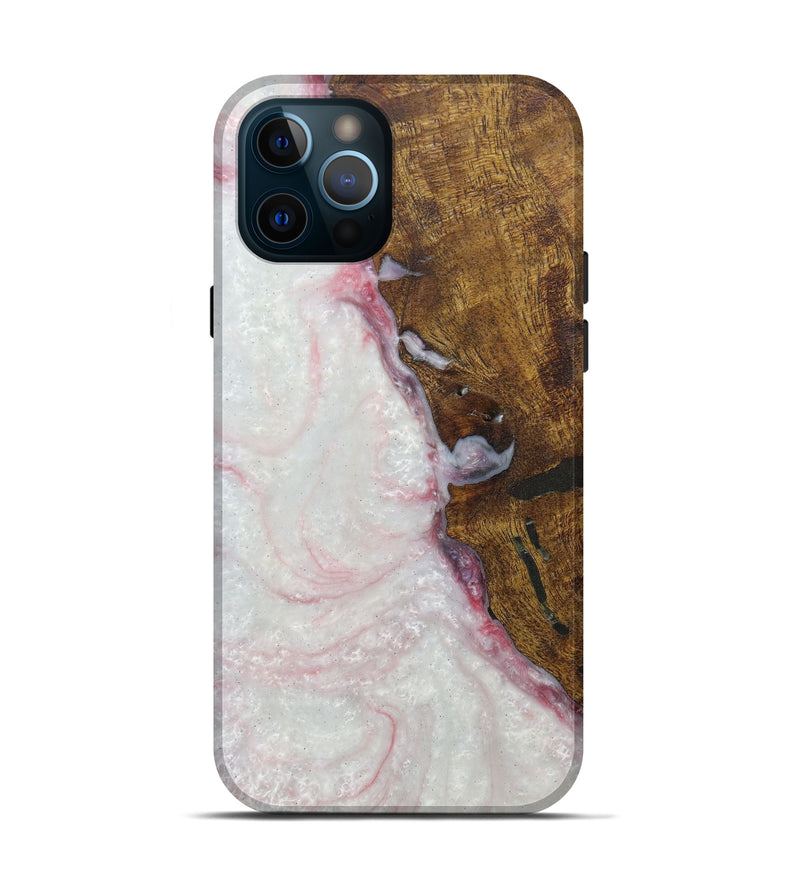 iPhone 12 Pro Wood+Resin Live Edge Phone Case - Timothea (Black & White, 592320)