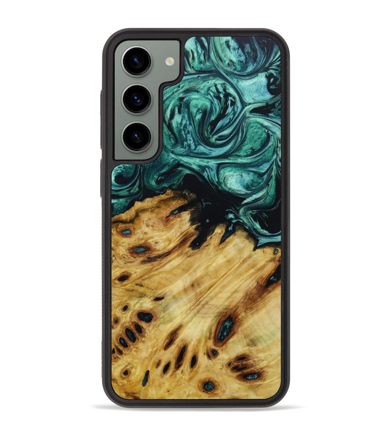 Galaxy S23 Plus Wood+Resin Phone Case - Lewis (Green, 644537)