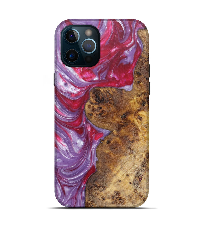 iPhone 12 Pro Wood+Resin Live Edge Phone Case - Rylen (Purple, 616834)