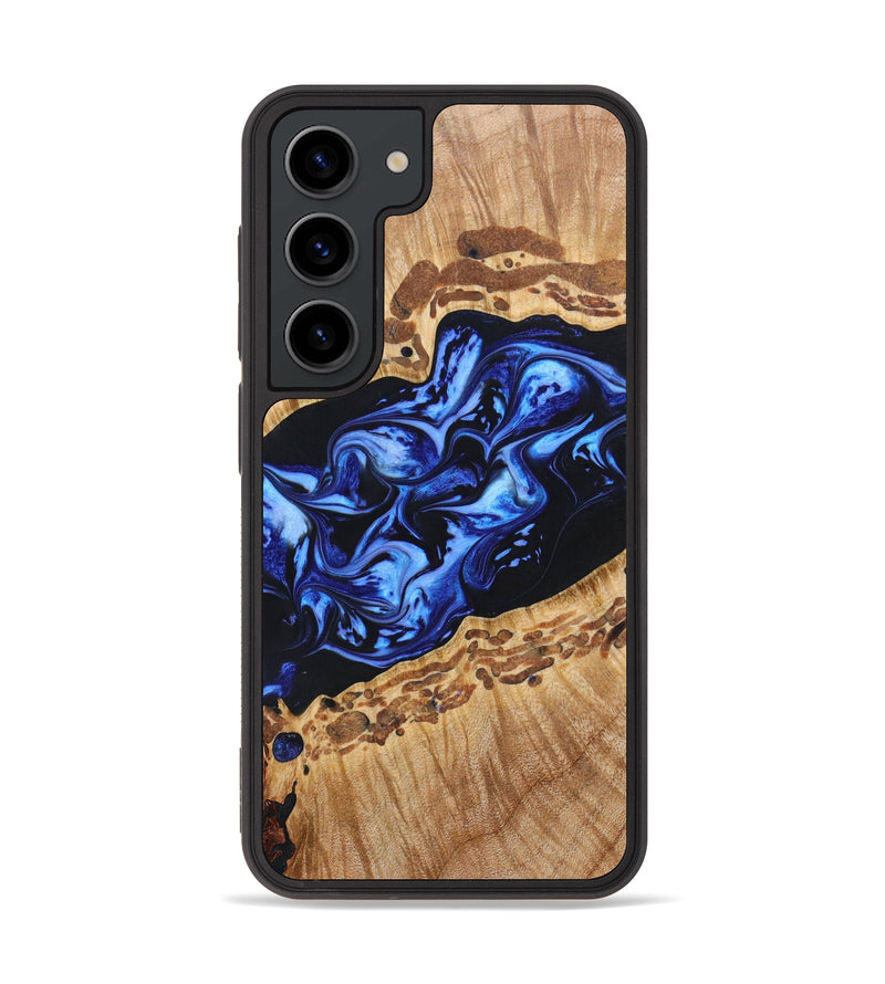 Galaxy S23 Wood+Resin Phone Case - Jewel (Blue, 635828)