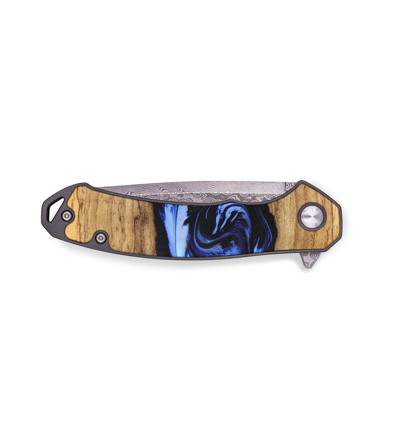 EDC Wood+Resin Pocket Knife - Doris (Blue, 636342)