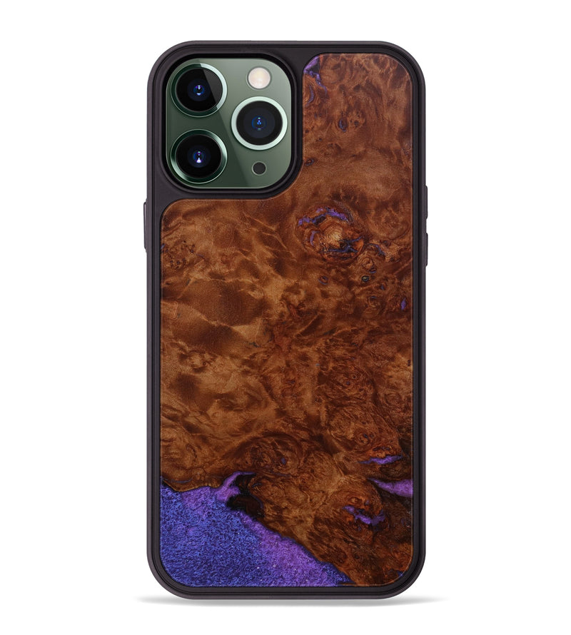 iPhone 13 Pro Max Wood+Resin Phone Case - Sheri (Wood Burl, 643576)