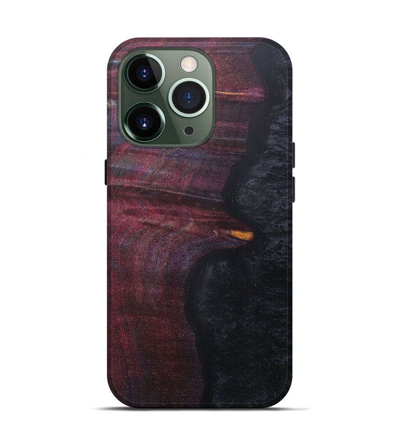 iPhone 13 Pro Wood+Resin Live Edge Phone Case - Brittaney (Pure Black, 597343)