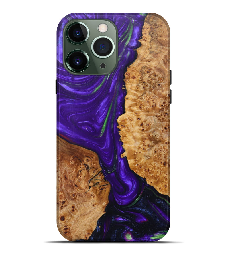 iPhone 13 Pro Max Wood+Resin Live Edge Phone Case - Josef (Artist Pick, 607246)
