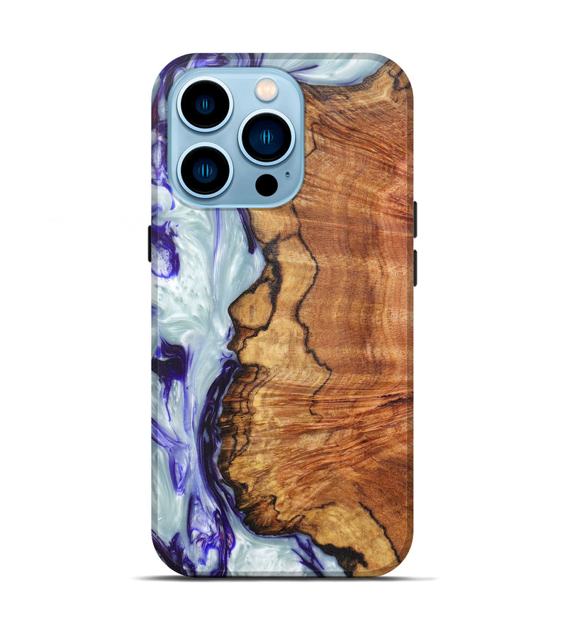 iPhone 14 Pro Wood+Resin Live Edge Phone Case - Emili (Artist Pick, 608653)