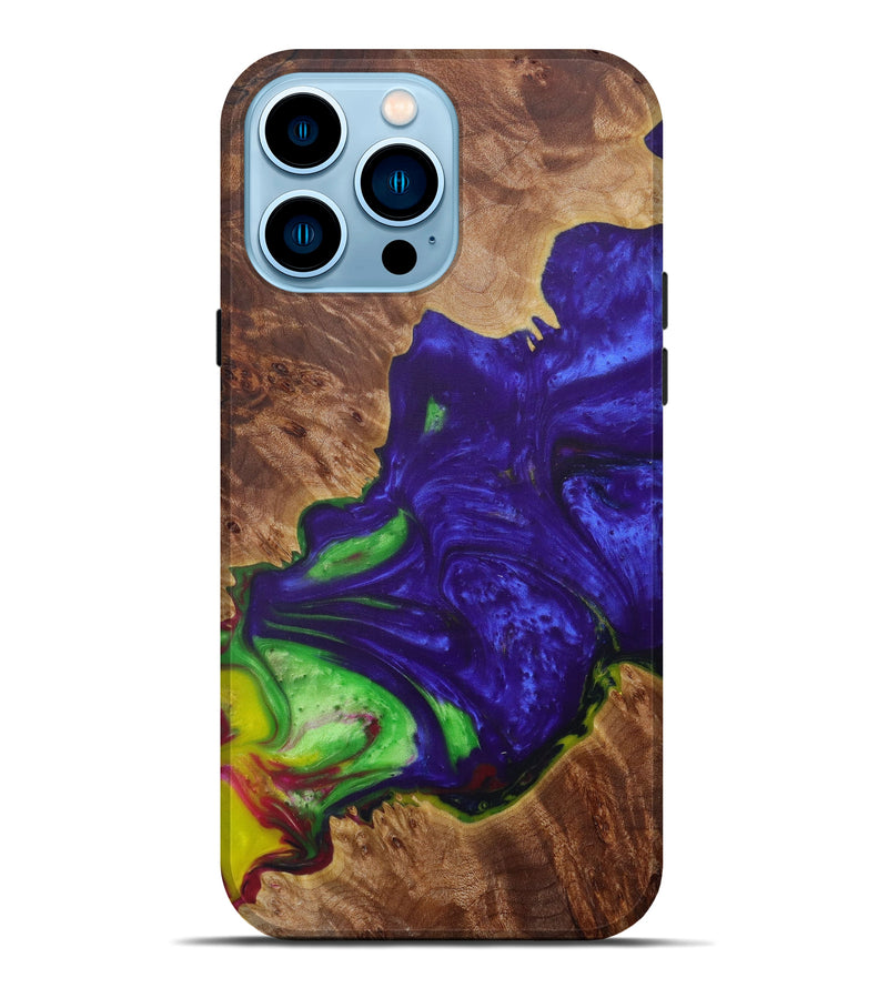 iPhone 14 Pro Max Wood+Resin Live Edge Phone Case - Linnell (Purple, 584104)
