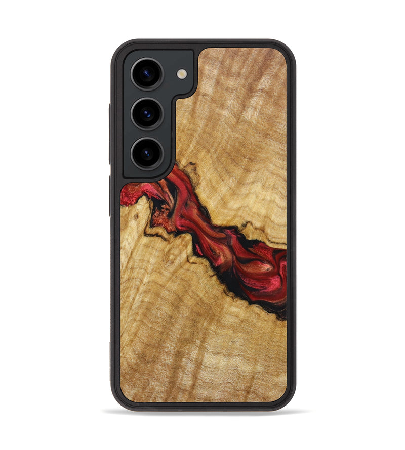 Galaxy S23 Wood+Resin Phone Case - Roosevelt (Red, 640975)