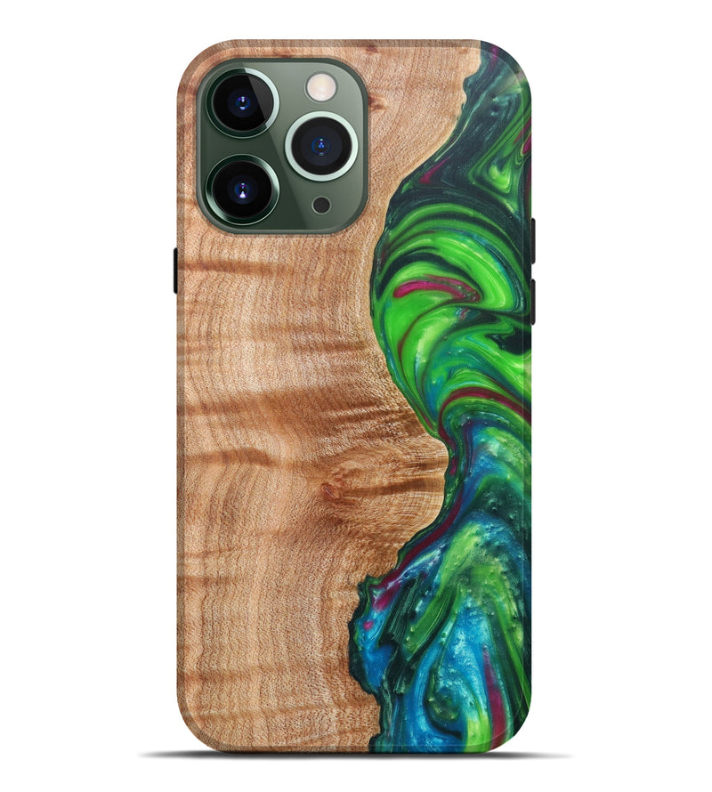 iPhone 13 Pro Max Wood+Resin Live Edge Phone Case - Grete (Artist Pick, 606763)