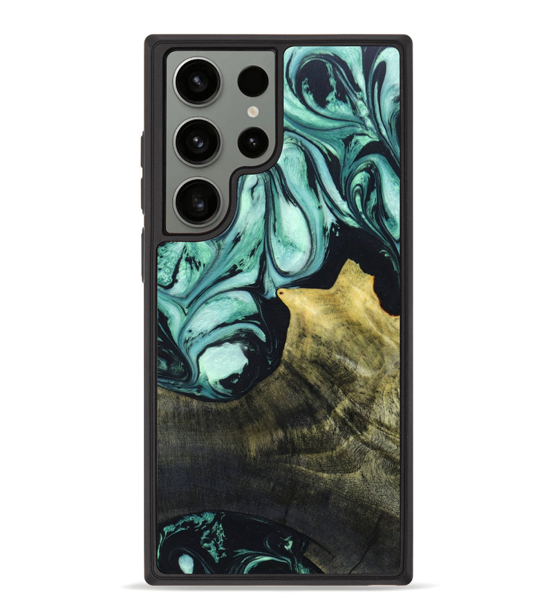 Galaxy S23 Ultra Wood+Resin Phone Case - Arnold (Green, 637655)