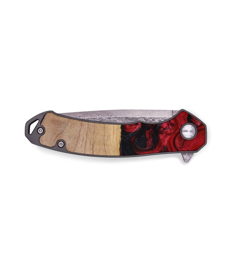 EDC Wood+Resin Pocket Knife - Armando (Red, 644090)