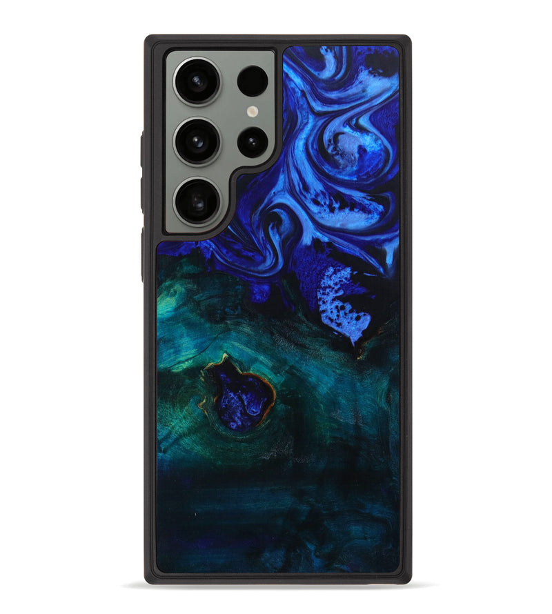 Galaxy S23 Ultra Wood+Resin Phone Case - Xavier (Blue, 643691)