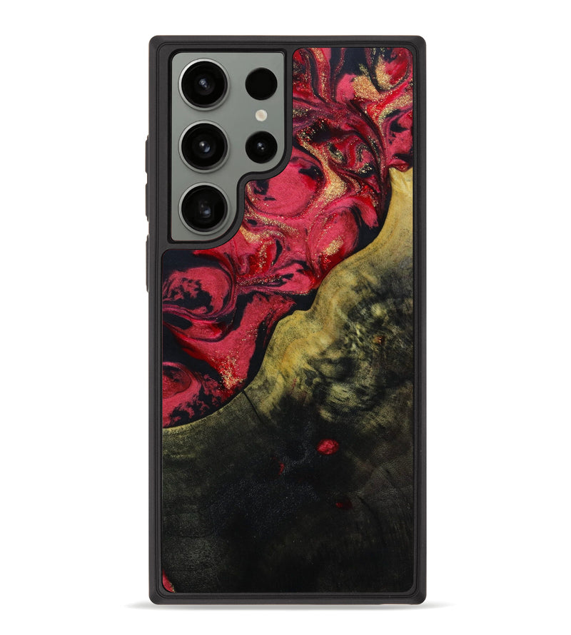 Galaxy S23 Ultra Wood+Resin Phone Case - Aliyah (Red, 647518)