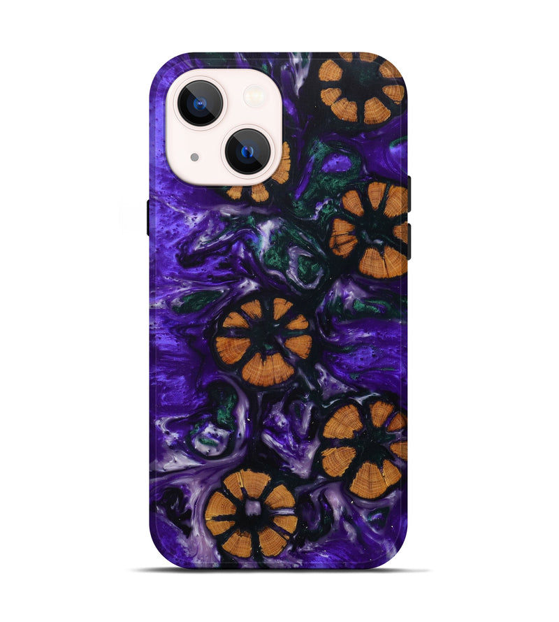 iPhone 13 Wood+Resin Live Edge Phone Case - Alta (Purple, 610299)