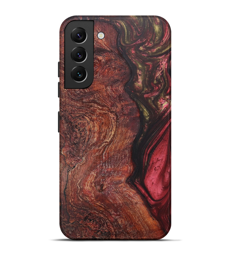 Galaxy S22 Plus Wood+Resin Live Edge Phone Case - Jayvon (Dark Red, 616869)