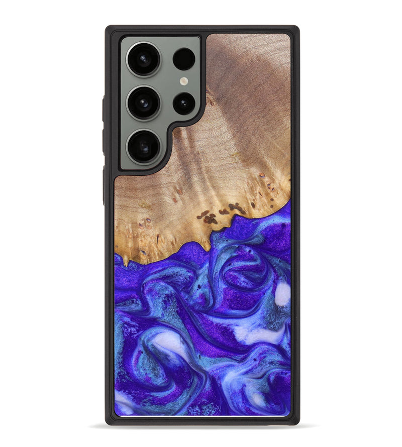 Galaxy S23 Ultra Wood+Resin Phone Case - Brenna (Purple, 624168)